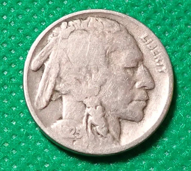 Buffalo Nickel 1925 - Bonito # 1036 Foto 3 de 3