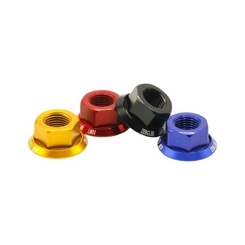 Juego de 4 tuercas de eje de cubo de rueda de bicicleta hechas de aleación de aluminio 7075 tamaño M 10 - Imagen 3 de 16
