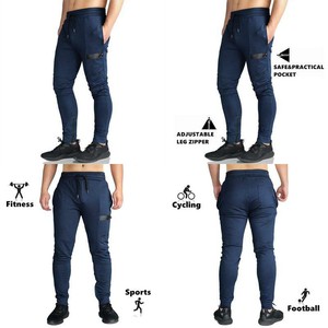 Ek Masculino Academia Treino Treinamento calças jogger Calça De Moletom Slim Fit Zíper Perna causal | eBay