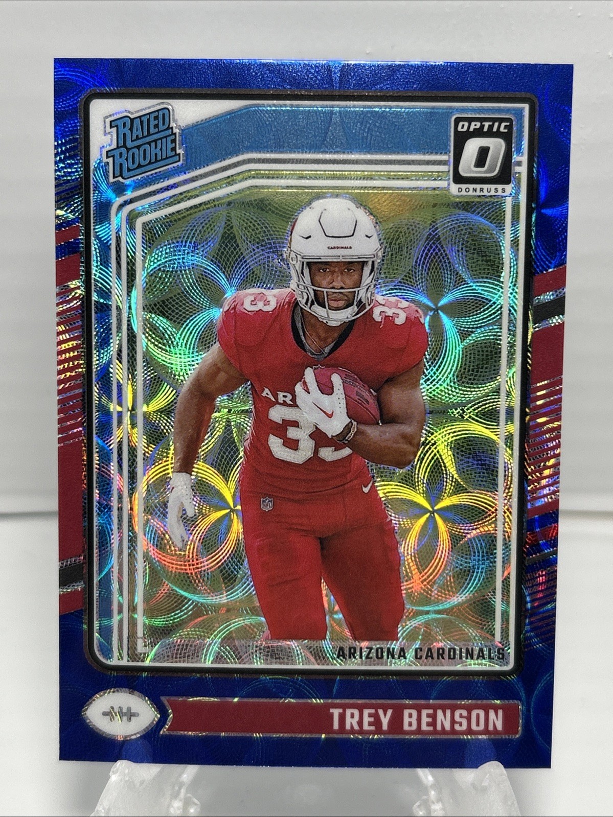 2024 Panini Donruss Optic - Rated Rookie Trey Benson #293 Blue Scope Prizm (RC)