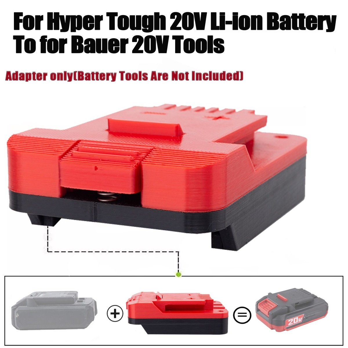 Suitable For Hyper Tough 20V Li-Ion Battery Adapter To Fits Bauer