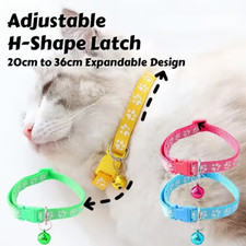 COL CLOCHE CEINTURE CHAT RÉGLABLE 20 CM 36CM