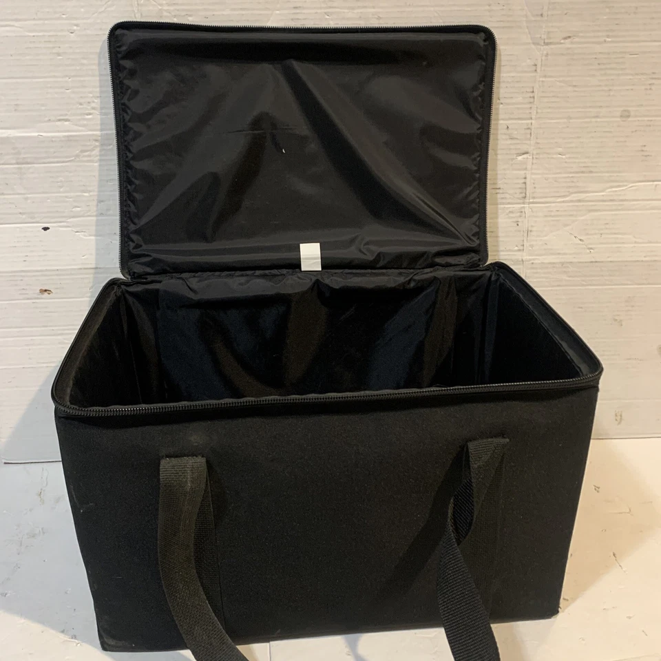 Soft-sided Storage Chest with Handles 19x11 Black Zipper Closure carrying bag - Image 2 of 4