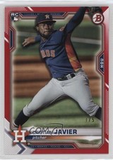 2021 Bowman Red Border 1/5 Cristian Javier #83 v9t