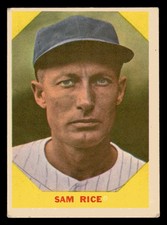 1960 Fleer Baseball Greats #34 Sam Rice