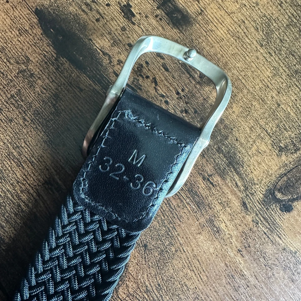 David Yurman Hebilla de Cable Marítimo con Cinturón Tejido Negro - 32" - 36" - ENVÍO GRATUITO Foto 4 de 4