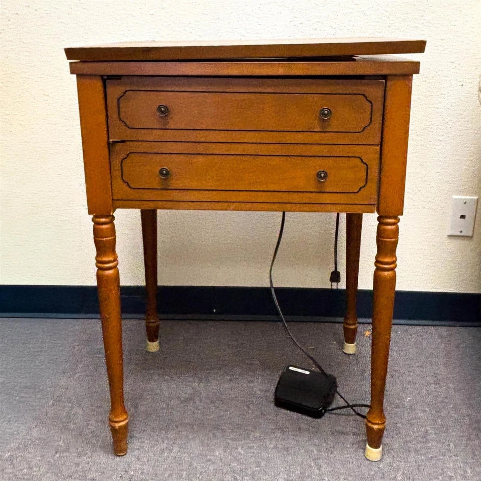 Vintage Sears Kenmore Sewing Machine and Cabinet - Image 2 of 4