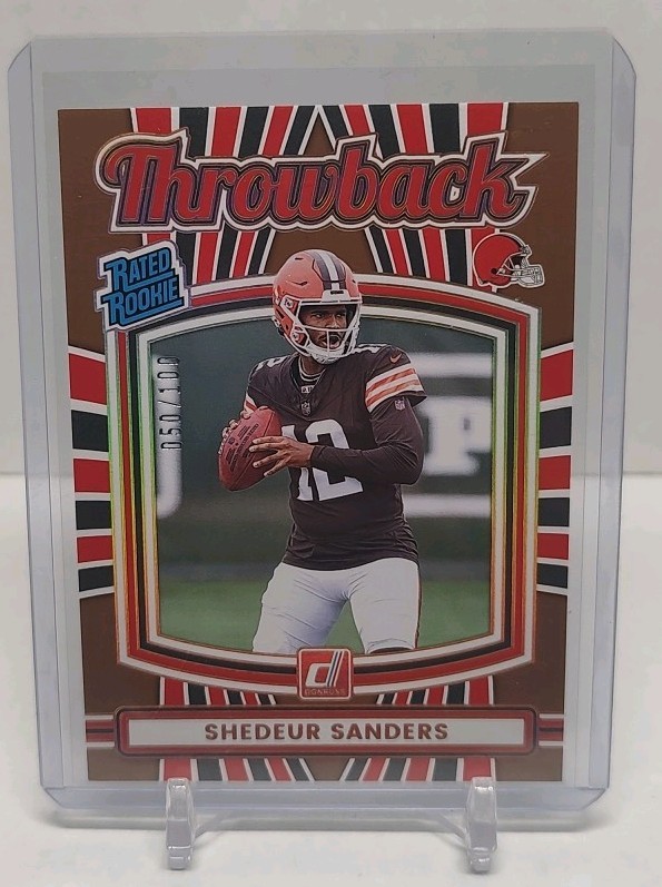 2025 Panini Donruss Shedeur Sanders Throwback Rated Rookie /100 Browns RC QB #2