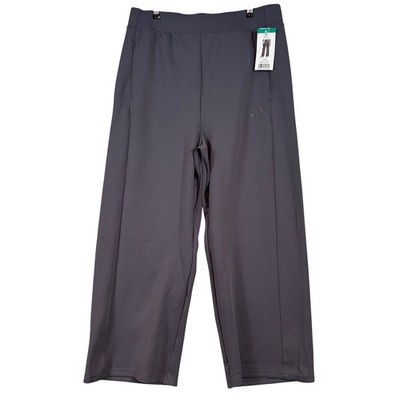 NWT Adidas Womens W Wide Leg Pant Grey Strata XL Athleisure Comfy Everyday Wear