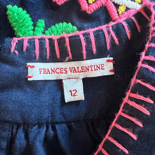 Frances Valentine Butterfly Embroidered Maxi Dress Caftan - Picture 4 of 7