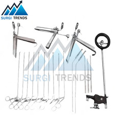Set Laringoscopio Piedistallo Micro Chirurgia Laringea ORL Strumenti Endoscopici