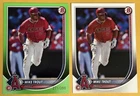 2025 Bowman MIKE TROUT NEON GREEN PARALLEL #’d /399 + BASE CARDS NO. 1 ANGELS