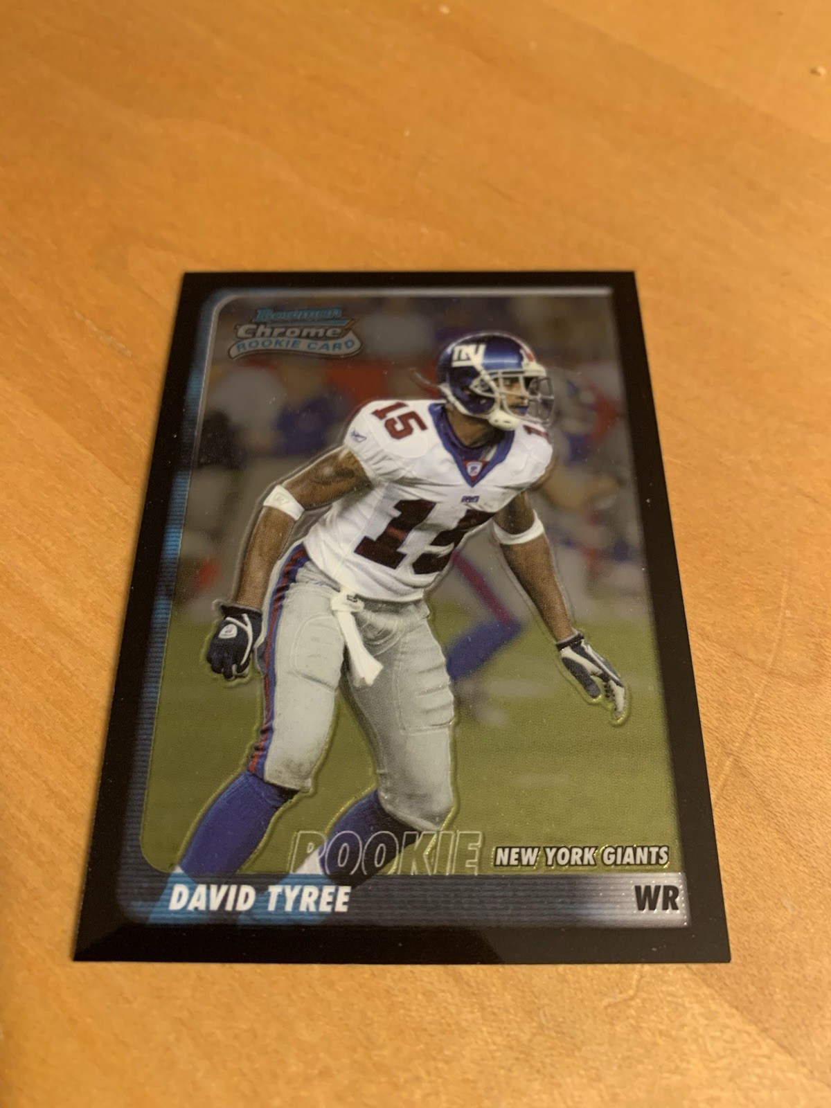 2003 David Tyree Topps Chrome Football Rookie RC Giants #204