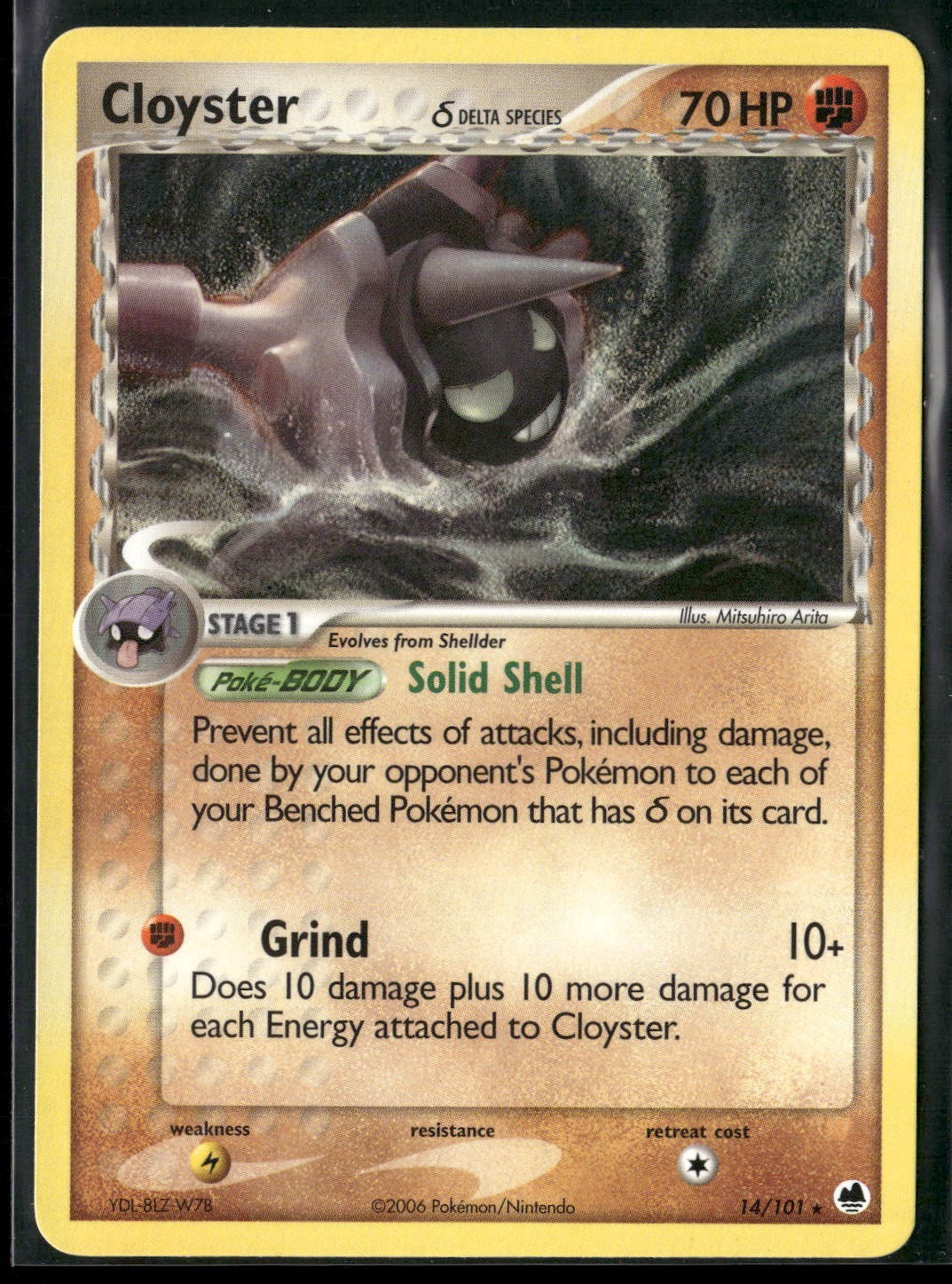 Cloyster (Delta Species) 14/101 Dragon Frontiers Regular