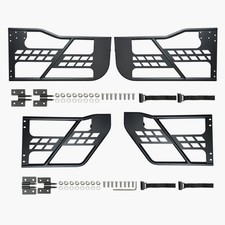 Black Textured Frontrear Tubular Tube Doors For Jeep Wrangler Jk 4 Dr 2007-2018