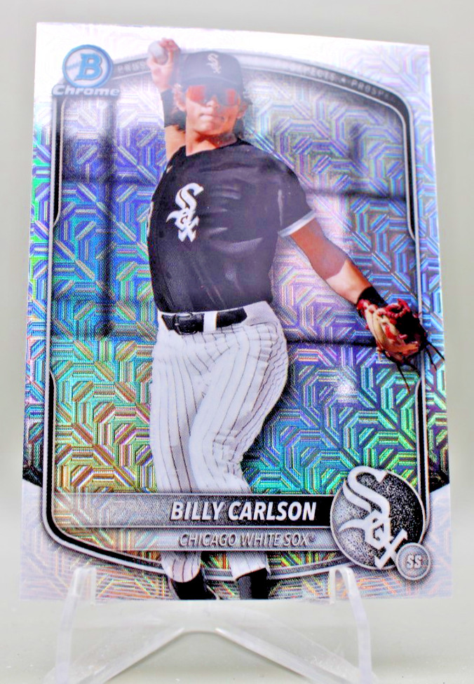 2025 Bowman Draft Chrome - #BDC-10 Billy Carlson Mojo Refractor Image Variation