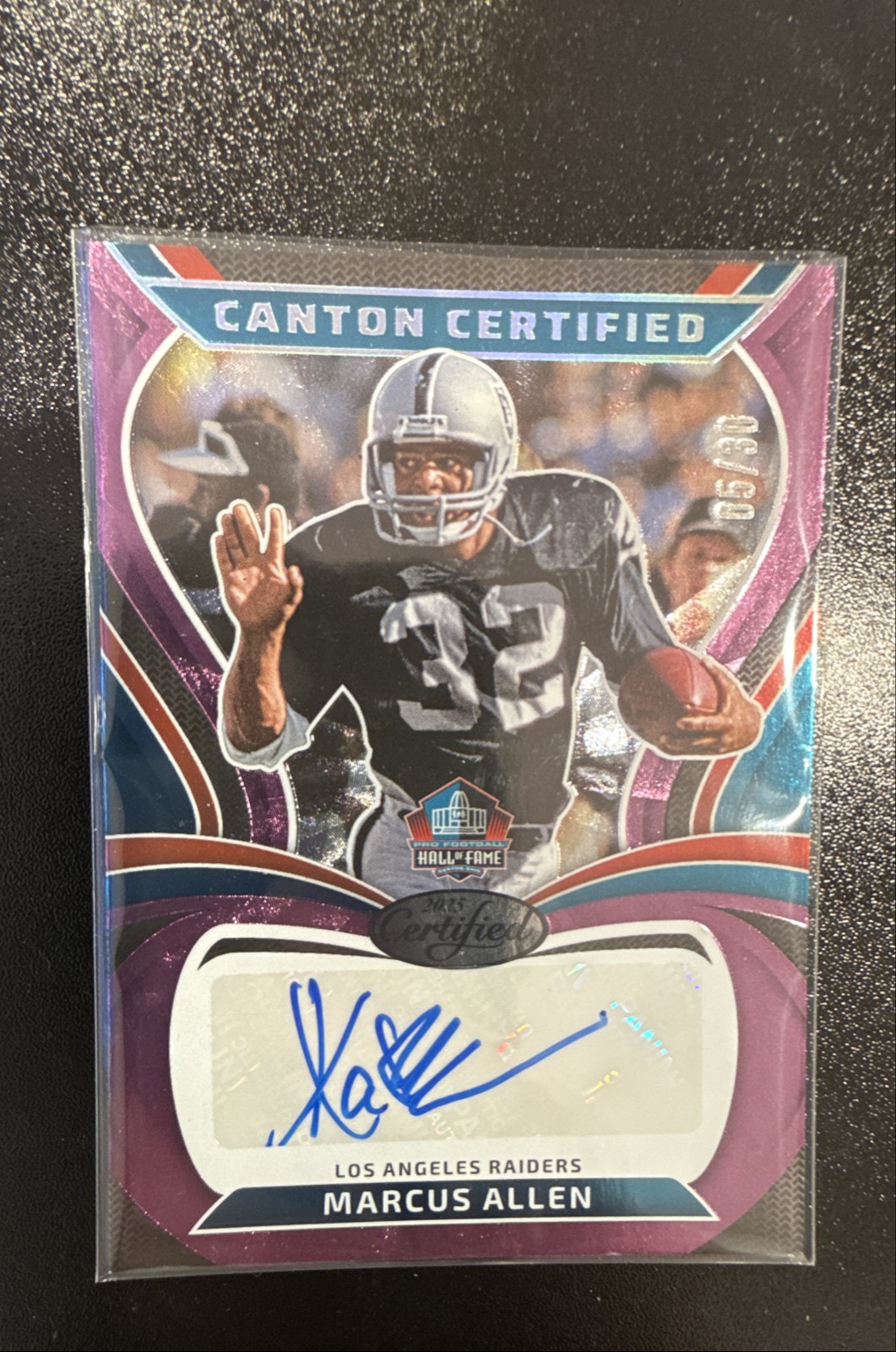 2025 Panini Certified -Canton Certified Signatures Marcus Allen Purple Etch /30 