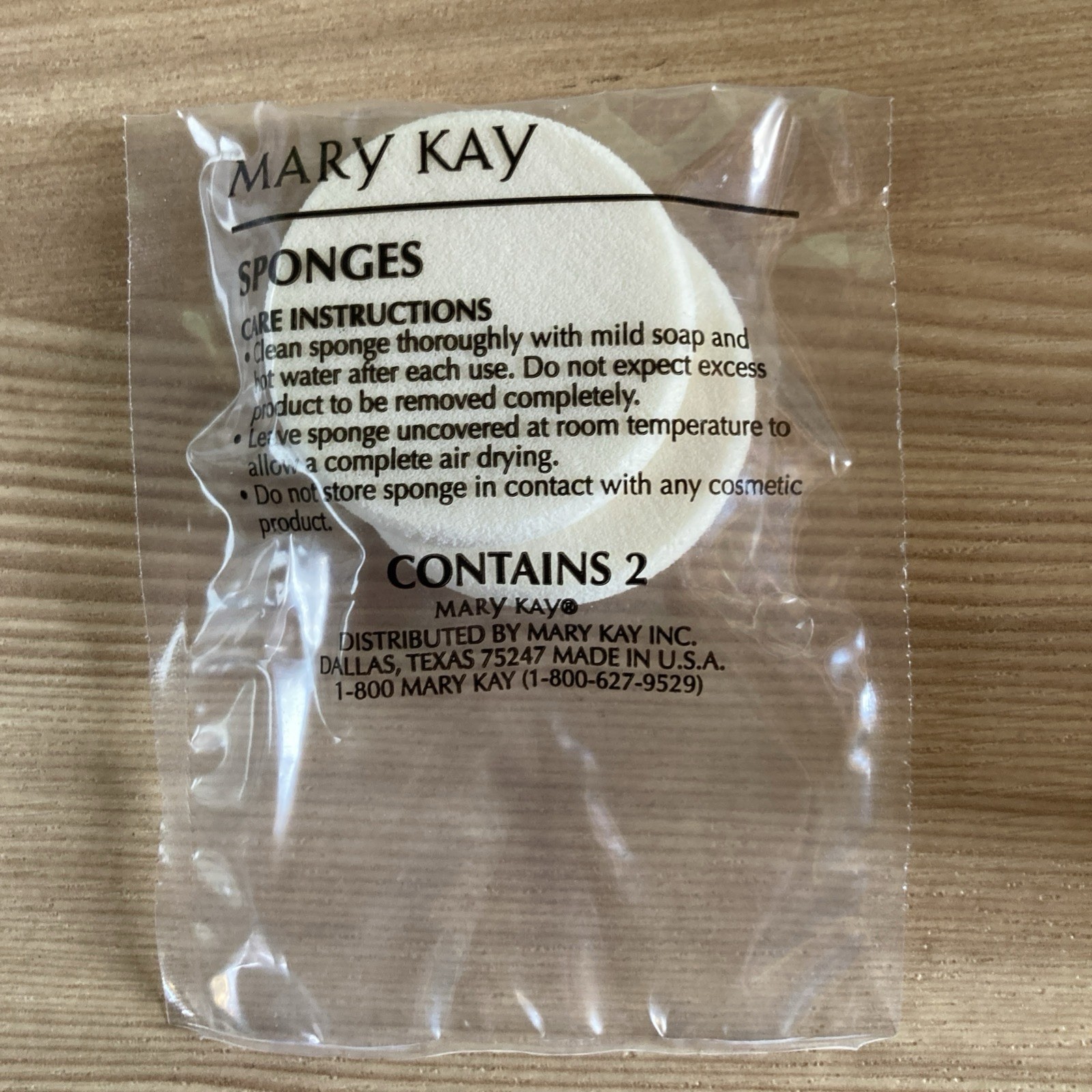 Mary Kay Large Round Sponges 2-Pack Makeup Applicator, New Sealed