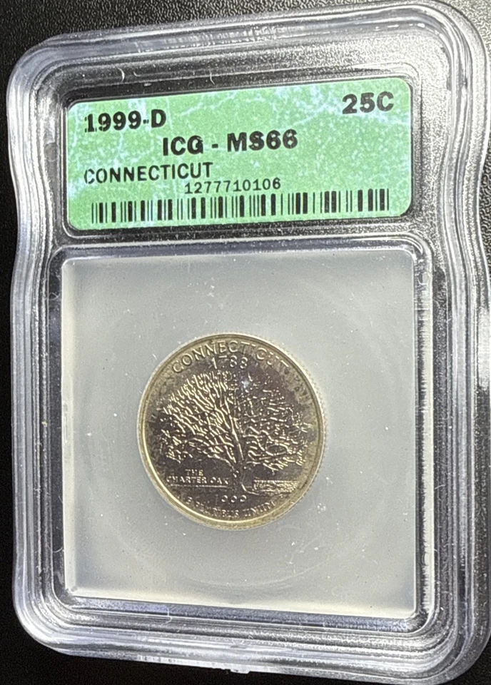 1999-D Washington State Quarter Connecticut MS67 ICG - Image 3 of 4