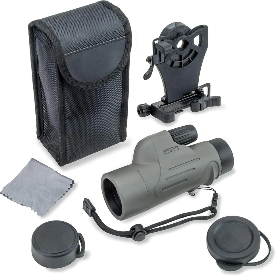 Carson MonoPix Smartphone Digiscoping Adapter Bundle - 8x42mm Waterproof Mono - Image 2 of 4