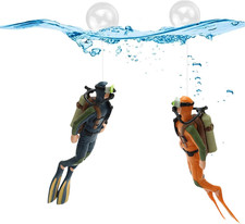 2 Pack Aquarium Diver Ornaments - Floating Fish Tank Decorations for Creative Ma