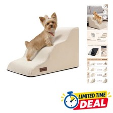 Dog Stairs 3 Step for Small Dogs Up to 17 Inch Sofa Couch Cat Pet Steps Non Slip