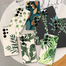 Fresh Leaf Design Phone Cover For Samsung S24 S25 Edge S26 A36 A55 Silicone Case