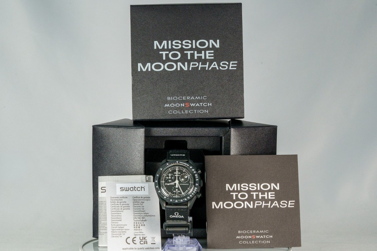 SWATCH x OMEGA MoonSwatch SO33B700 Mission to Moon BLACK Watch for