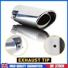 Universal Car Exhaust Muffler Tip Round Stainless Steel Car Tail Rear Silver New