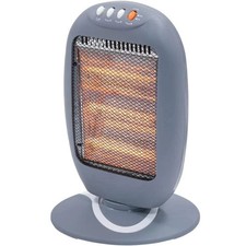 THERMO STUFA ELETTRICA ALOGENA QUARZO 3 ELEMENTI OSCILLANTE 1200W RISCALDATORE