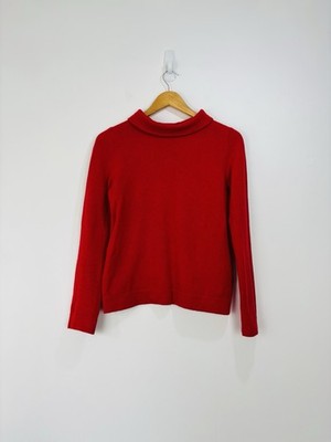 Hobbs Pullover Damen Größe Small rot Rollkragen Wolle Kaschmir Strick Audrey hell