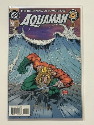 Aquaman #0 (DC Comics 1994) Signed by Martin Egeland and Brad Vancata