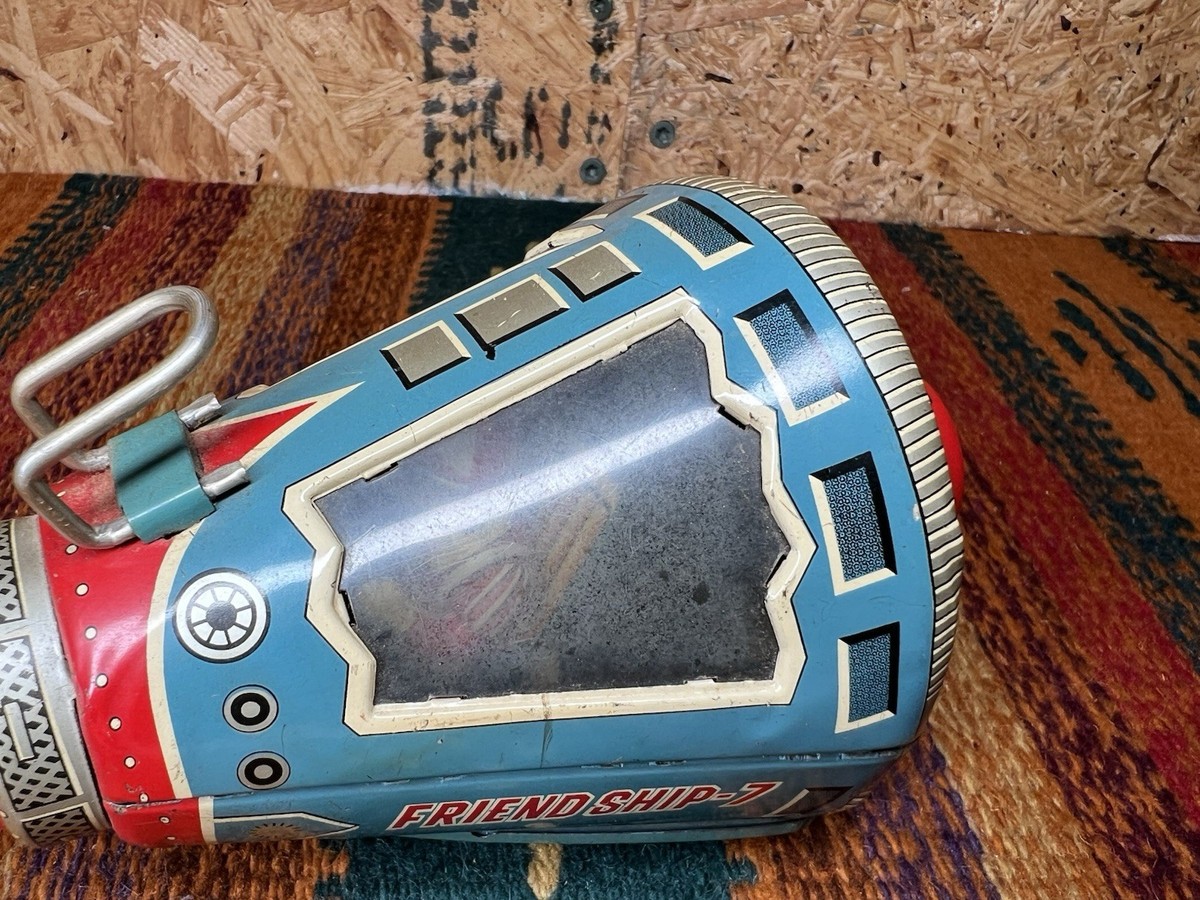 Vintage Blue Tin Friction Toy 1960'S SH Horikawa Friendship