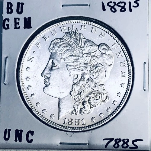 1881 S BU GEM MORGAN SILVER DOLLAR UNC MS+++ U.S. MINT RARE COIN 7885