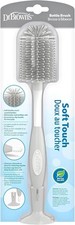 Dr. Brown's Soft Touch No Scratch Baby Bottle Cleaning Brush, 1 Pack, Gray