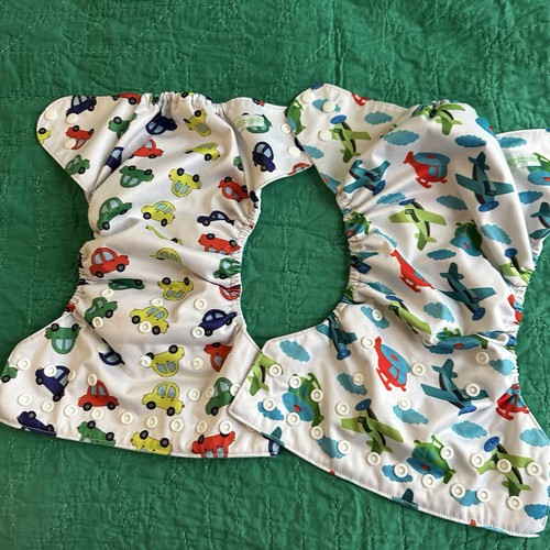 Lot 15 Cloth Diapers Boy Patterns Alva Baby Mama Koala Glow Bug 8 Inserts Male - Picture 18 of 24