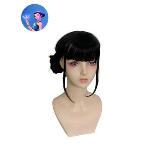 Kids Girls K-Pop Demon Hunters Costume Wig Rumi Mira Zoey Cosplay Fancy Dress Up - Picture 29 of 29