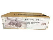 Bratten 33 in. Drop-In 50/50 Double Bowl 18 Gauge Stainless Steel Kitchen Sink