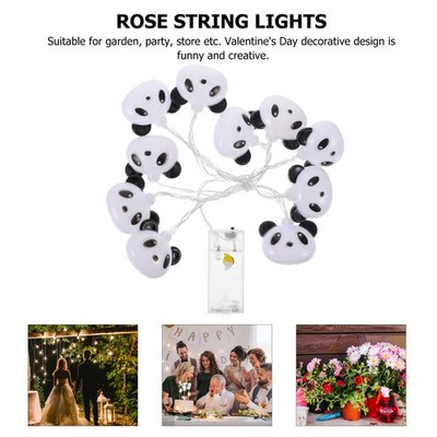 1 Set Creative Panda Form Sait Lichter Dekorative Saitenlampen LED -Lampen