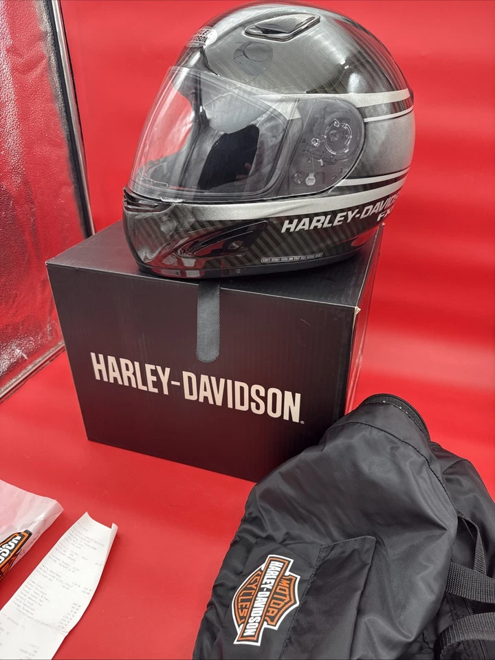 Casco facial completo Harley Davidson fibra de carbono FXRG visera transparente talla L Foto 2 de 4