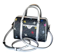 MICHAEL KORS TRAVEL SM DUFFLE CROSSBODY BAG MK BLACK MULTI (LIMITED EDITION)