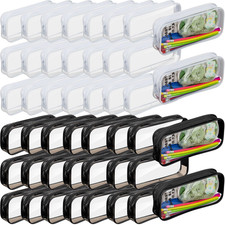 Fainne 50x Clear Pencil Pouches, Waterproof Zipper Storage Bags 7.9x3.15x1.4"