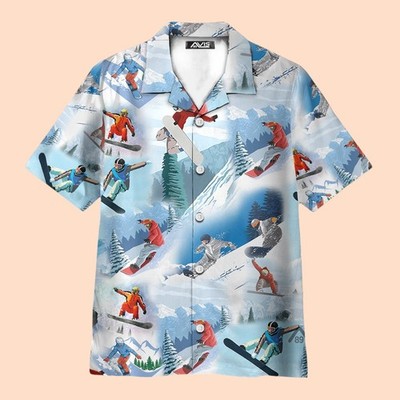Snowboarding On The Snow   Hawaiian Shirt_g91_27