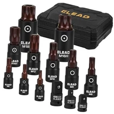 13-Piece XZN Triple Square Spline Bit Impact Socket Set - Premium S2 Steel 