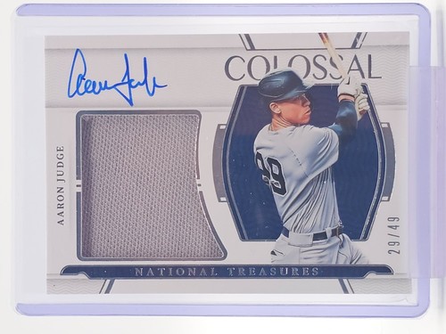 AARON JUDGE 2022 NATIONAL TREASURES COLOSSAL MATERIALS PATCH AUTO /49 Q6383
