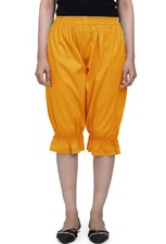Yellow Cotton Women Victorian Bloomers Gothic Renaissance Edwardian Pantaloons