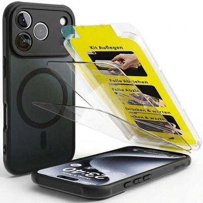Hülle + Panzerfolie iPhone 17 16 15 14 13 12 Pro MagSafe Magnet Displayschutz 9H