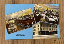 Vintage Postcard Hotel Motel Flint MI Michigan College Inn Restaurant Lounge