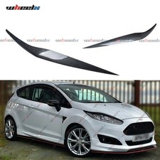 Headlight Eyebrows Eyelid Lids Cover For Ford Fiesta MK7 MK7.5 12-17 Carbon Look