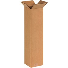 Shipping Boxes Tall 6"L x 6"W x 24"H 25-Pack - Corrugated Cardboard Box for M...